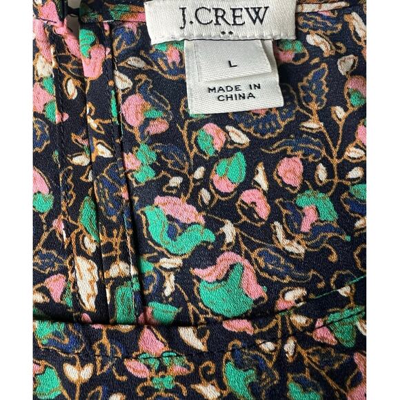 J.Crew Floral Geometric Peplum Top Size Large‎ Bohemian Festival Lightweight - Picture 5 of 7